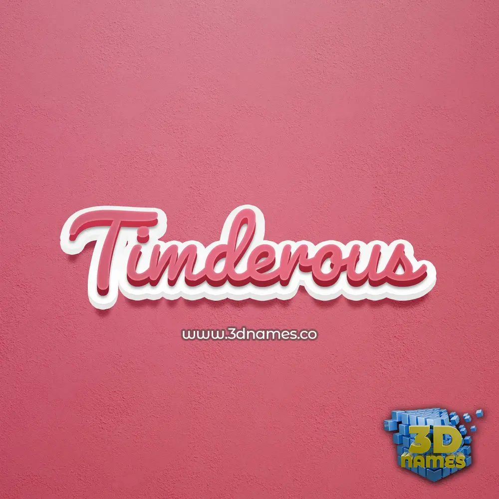 timderous in Red Scribble style - 3D name wallpaper