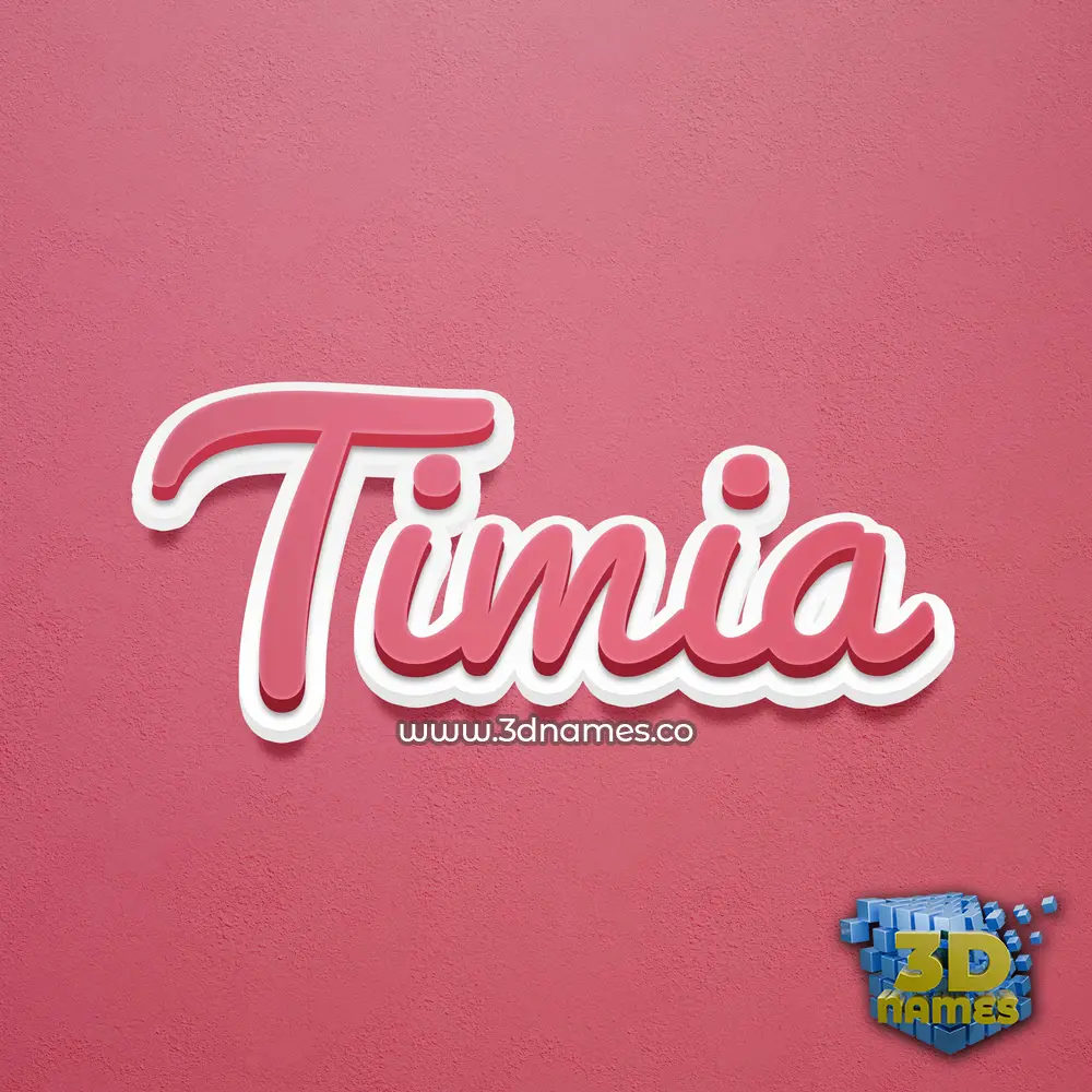 timia in Red Scribble style - 3D name wallpaper
