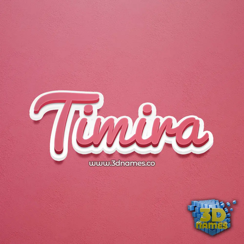 timira in Red Scribble style - 3D name wallpaper