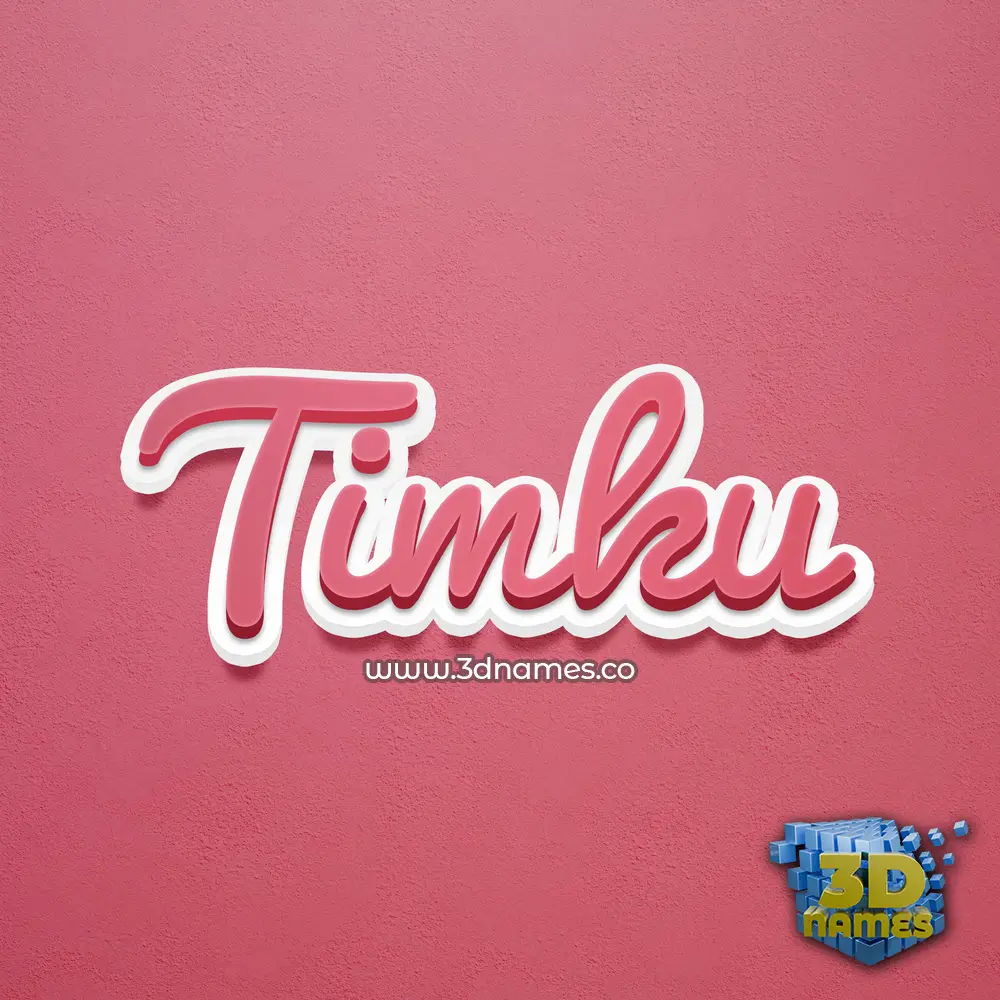 timku in Red Scribble style - 3D name wallpaper