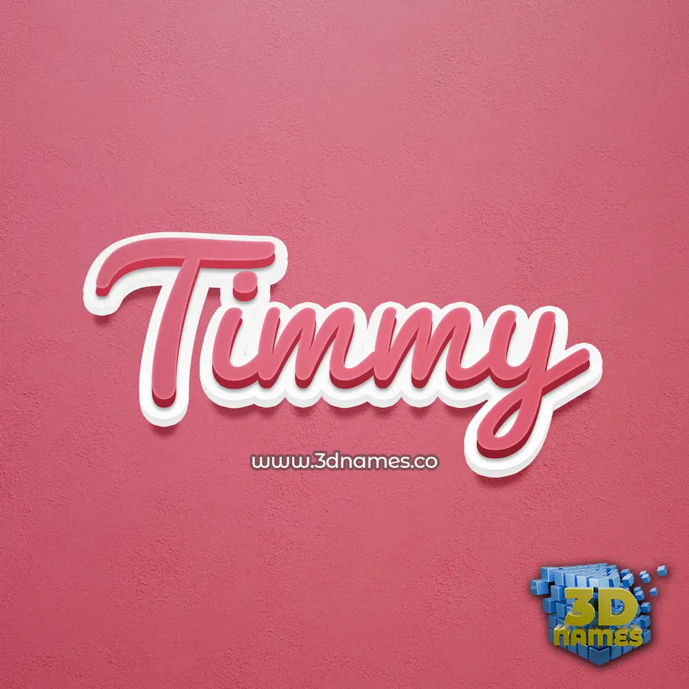 timmy in Red Scribble style - 3D name wallpaper
