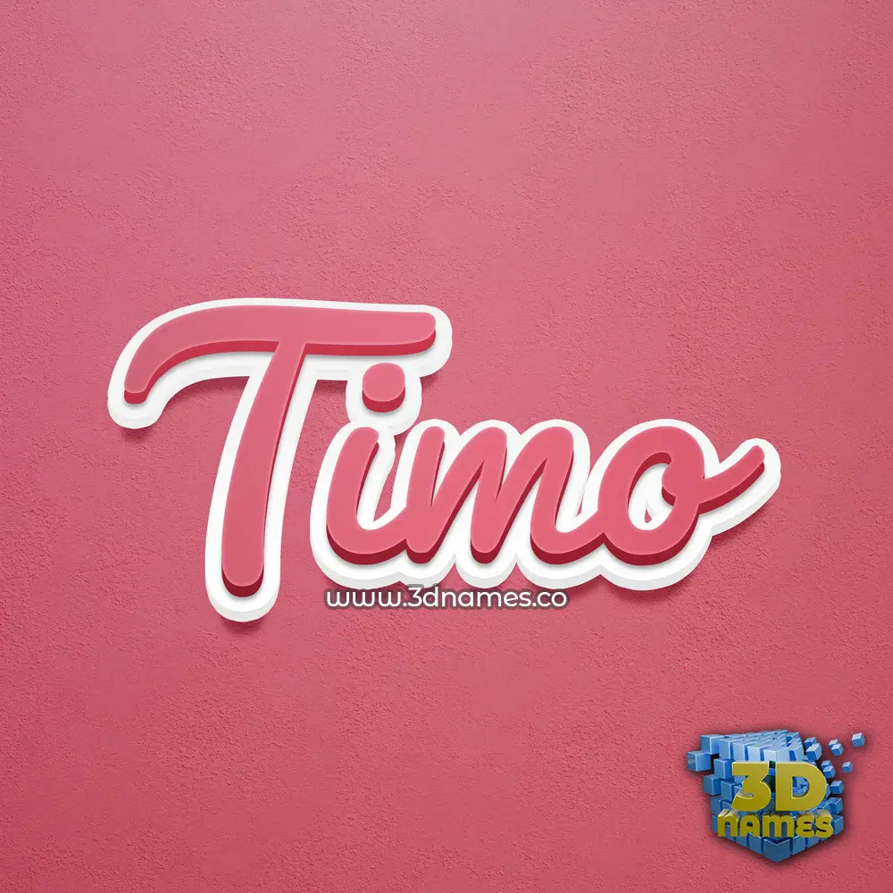 timo in Red Scribble style - 3D name wallpaper