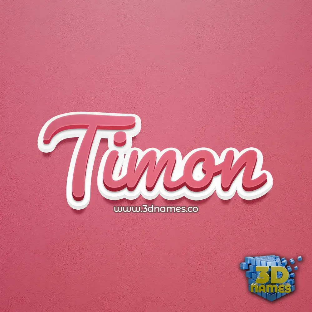 timon in Red Scribble style - 3D name wallpaper