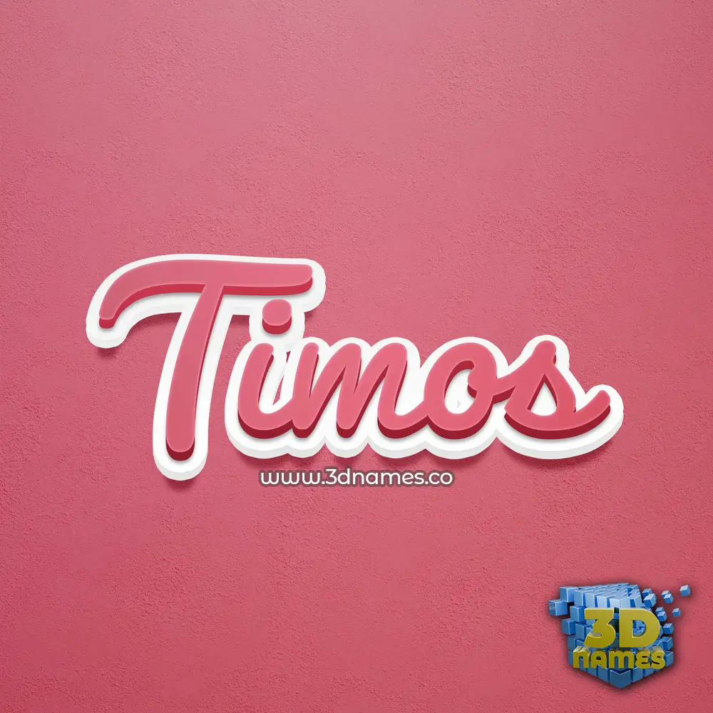 timos in Red Scribble style - 3D name wallpaper