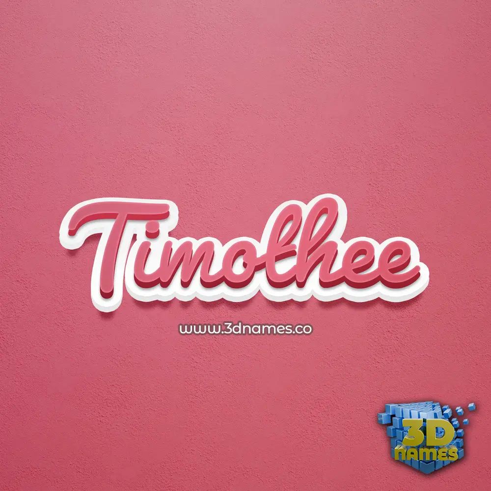 timothee in Red Scribble style - 3D name wallpaper