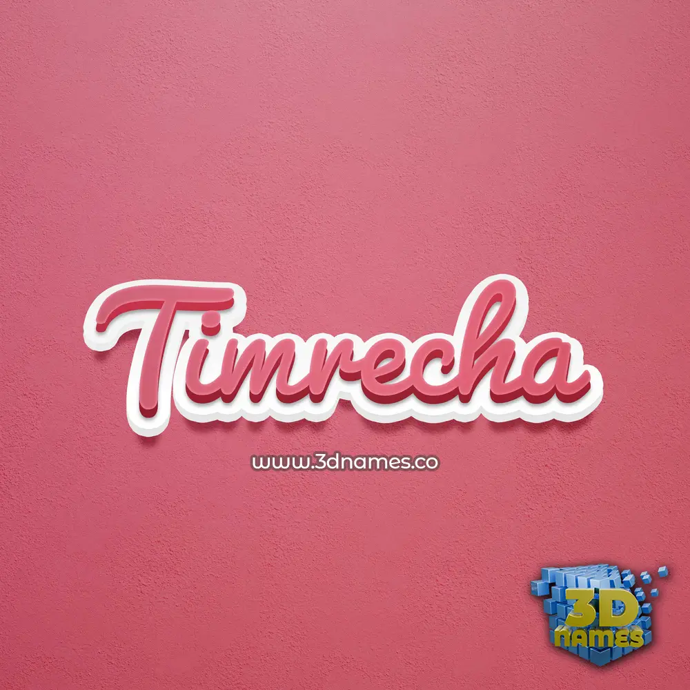 timrecha in Red Scribble style - 3D name wallpaper