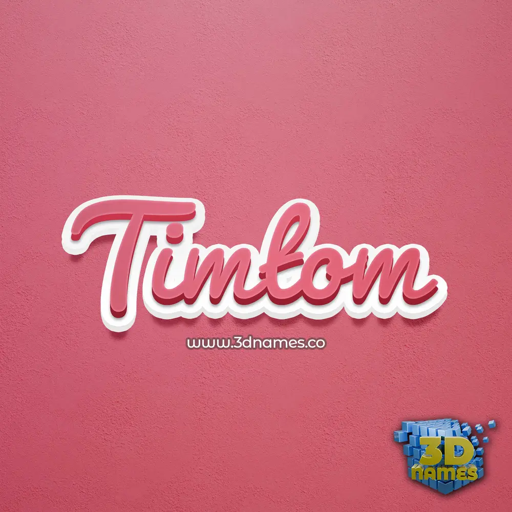 timtom in Red Scribble style - 3D name wallpaper