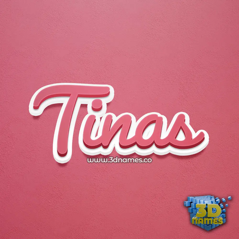 tinas in Red Scribble style - 3D name wallpaper