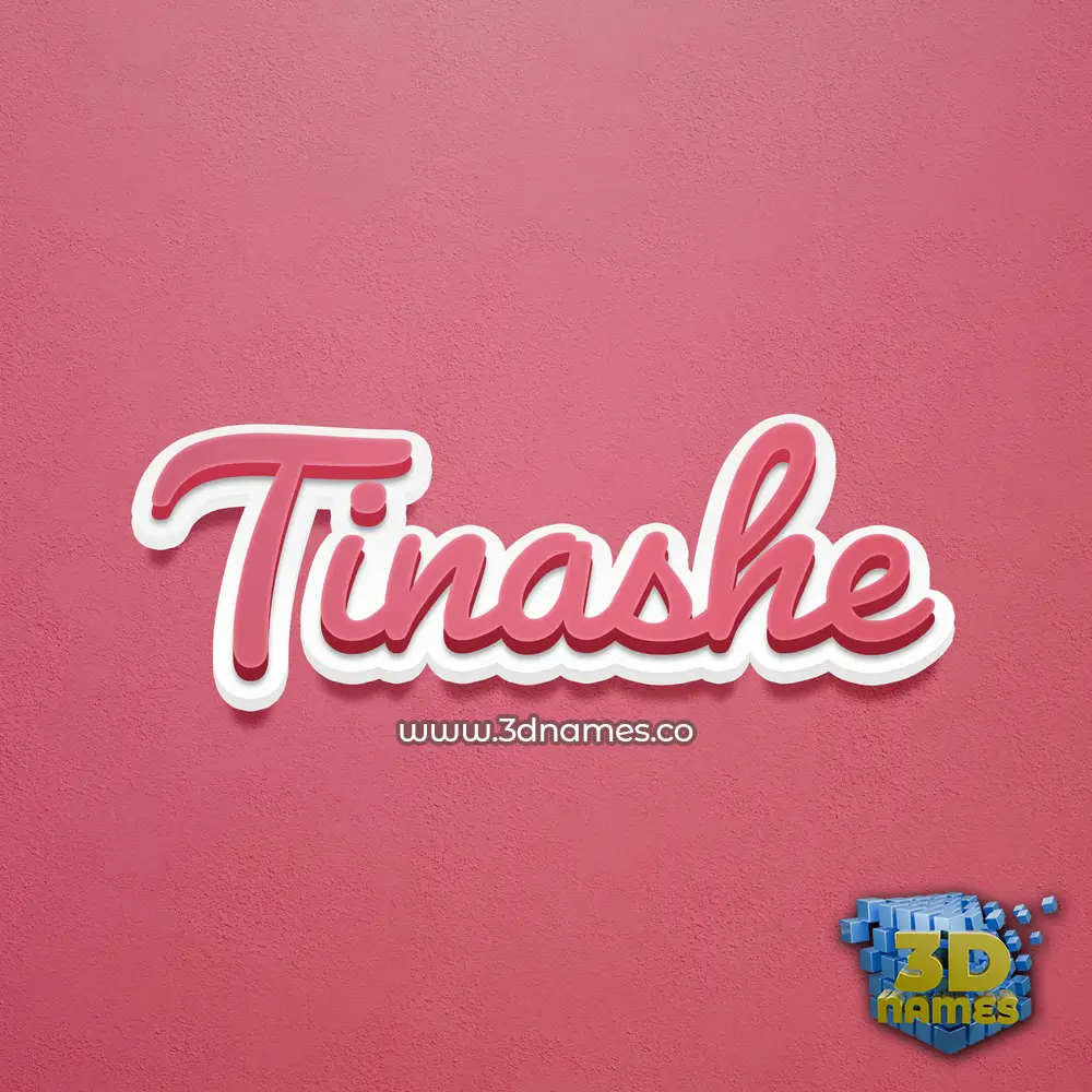 tinashe in Red Scribble style - 3D name wallpaper