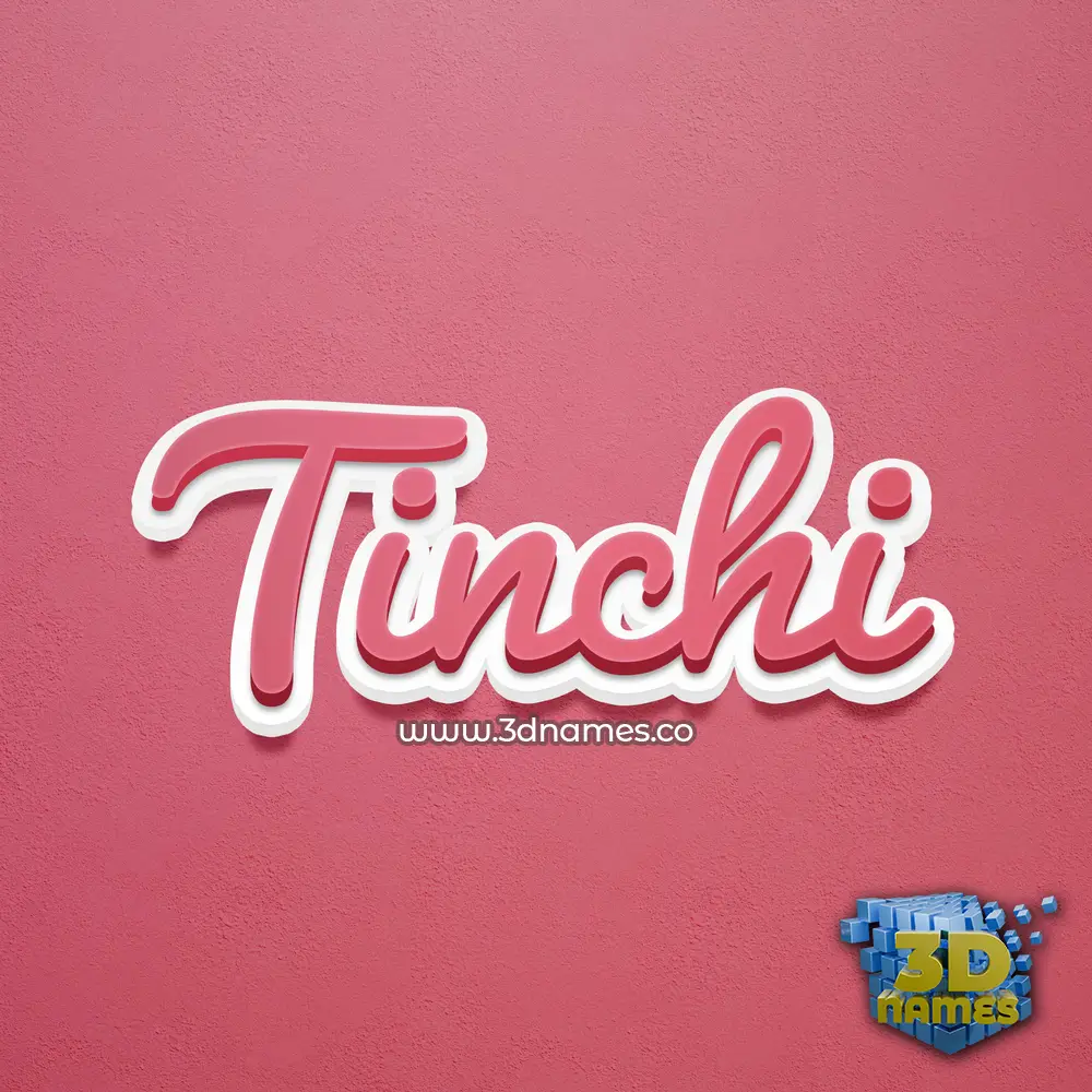 tinchi in Red Scribble style - 3D name wallpaper