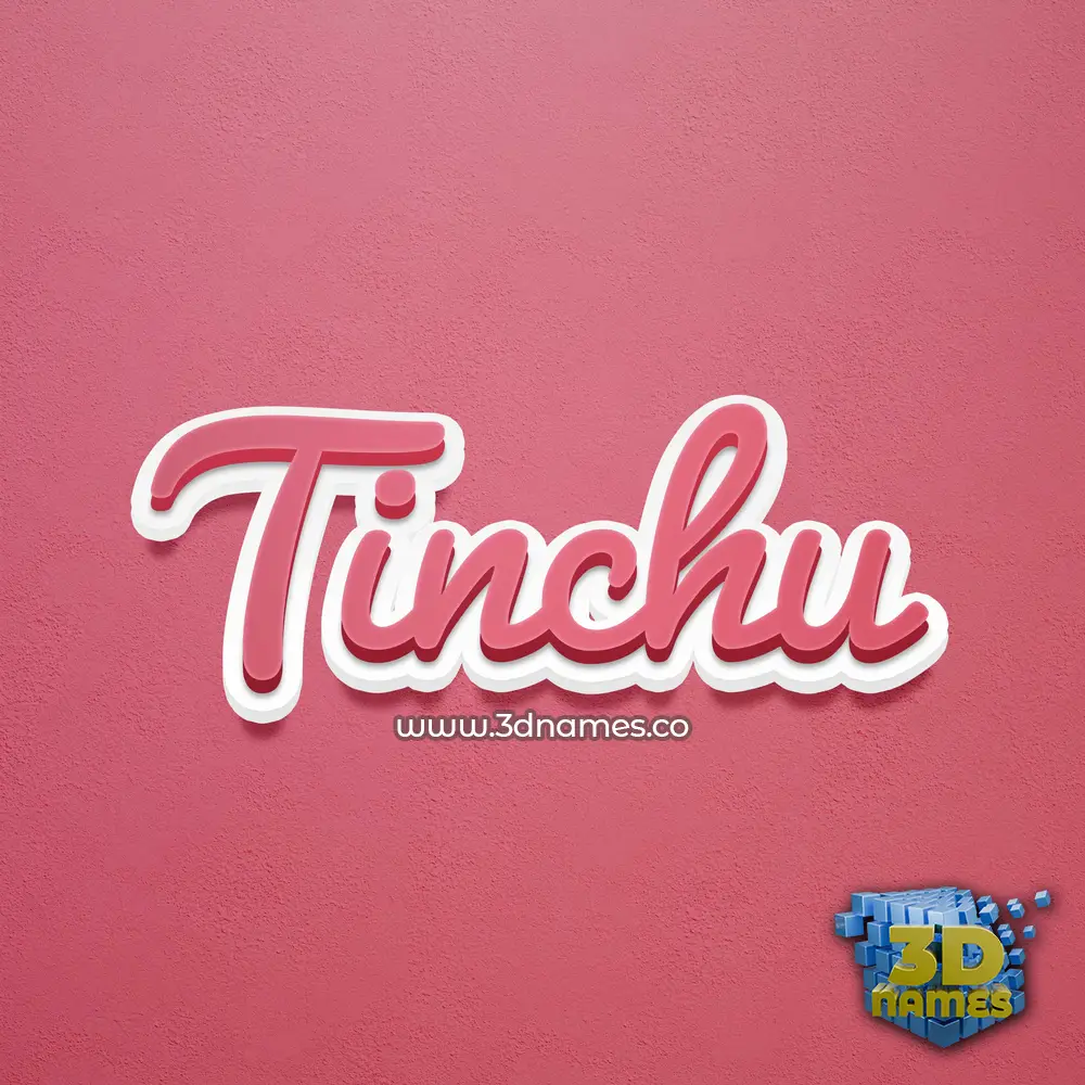 tinchu in Red Scribble style - 3D name wallpaper
