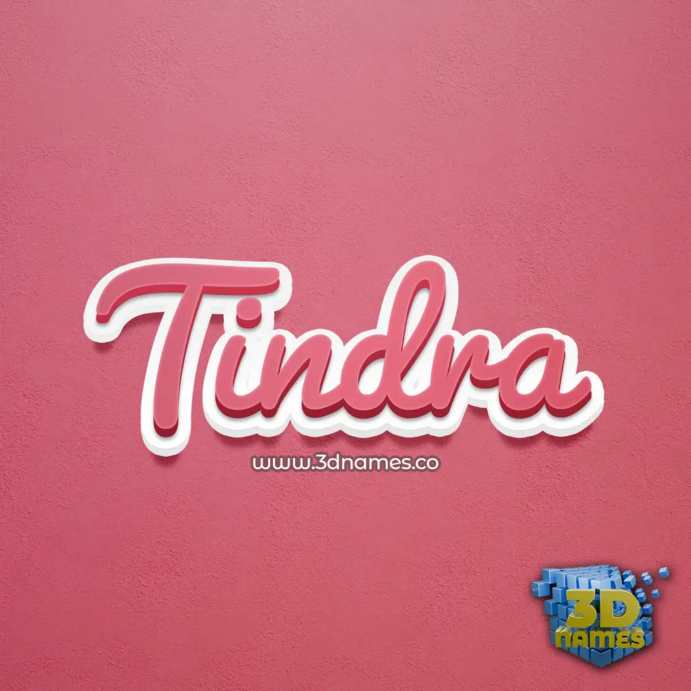tindra in Red Scribble style - 3D name wallpaper