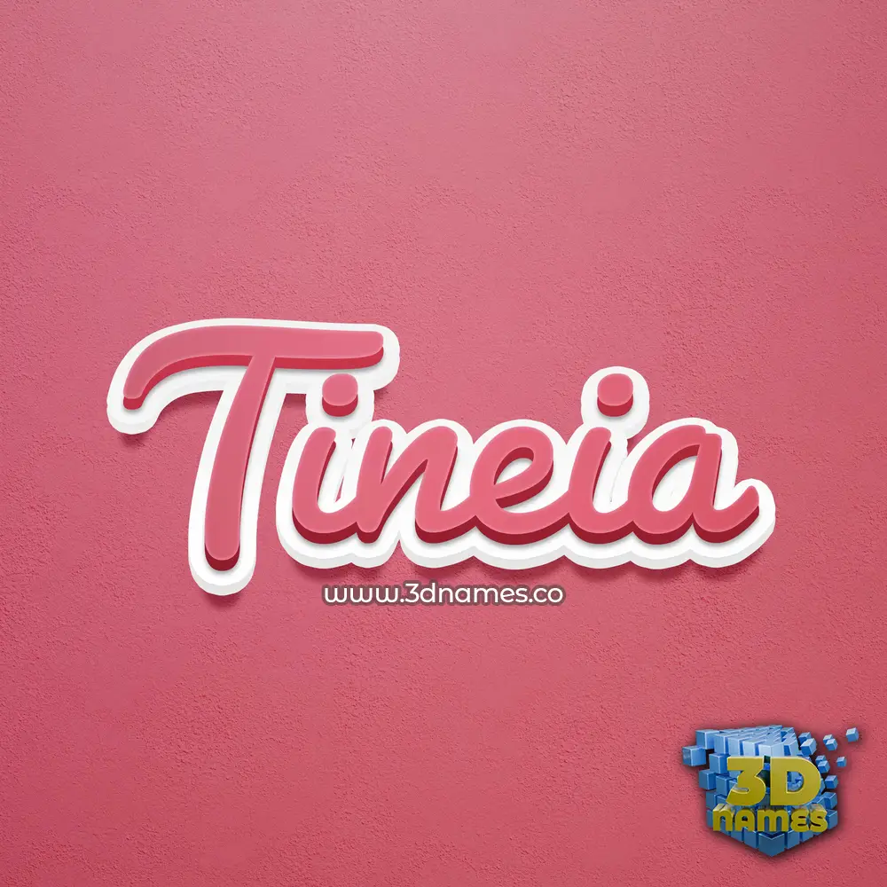 tineia in Red Scribble style - 3D name wallpaper
