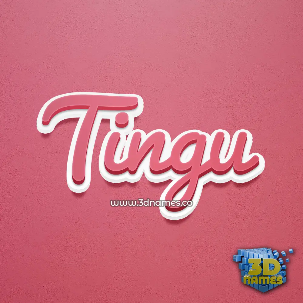 tingu in Red Scribble style - 3D name wallpaper