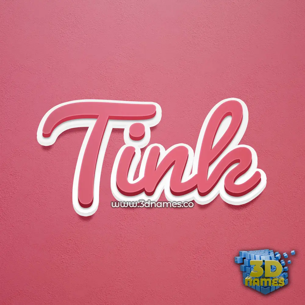 tink in Red Scribble style - 3D name wallpaper