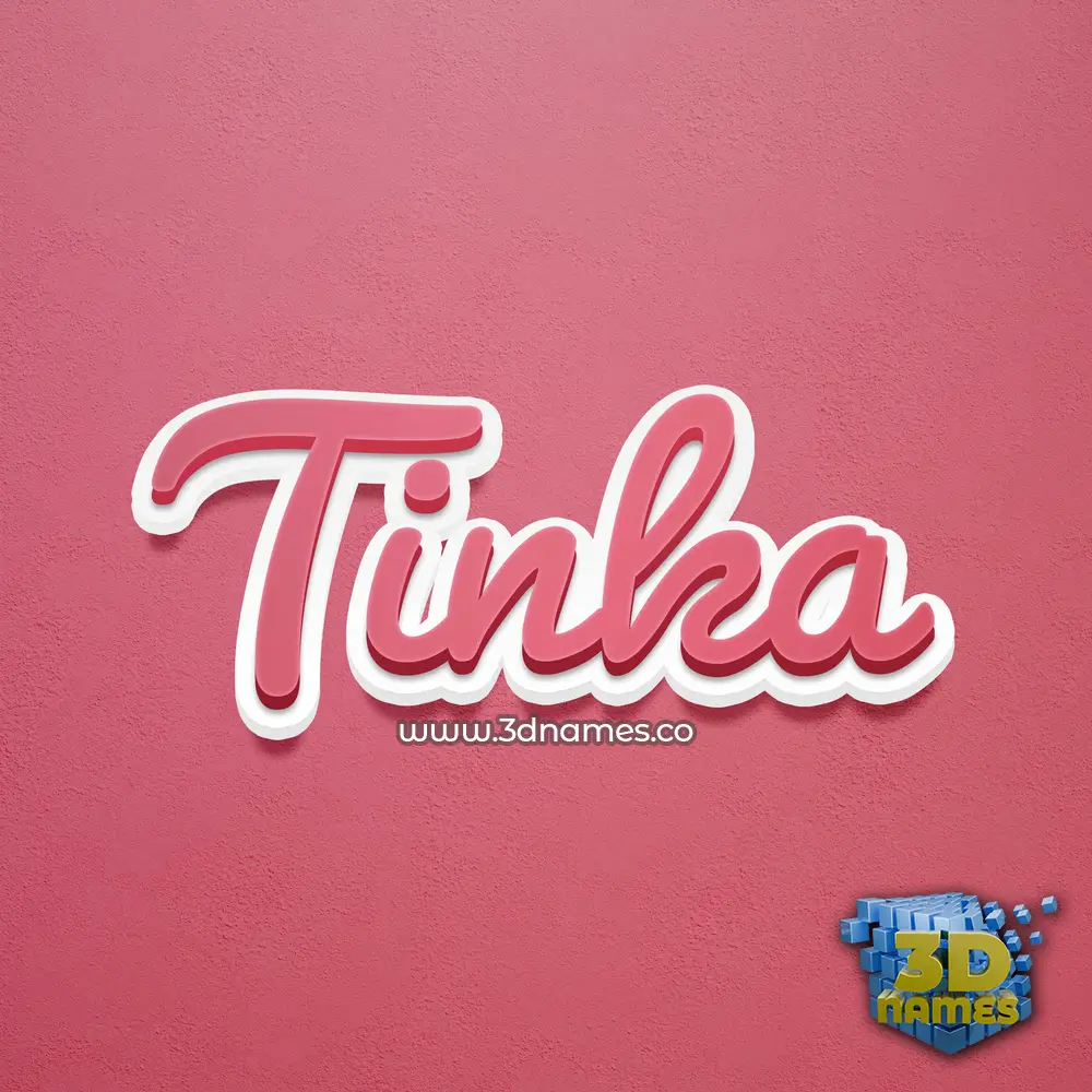tinka in Red Scribble style - 3D name wallpaper