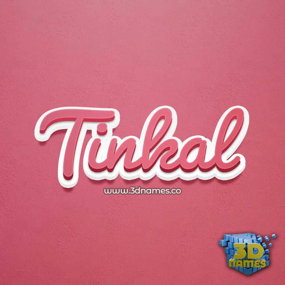 tinkal in Red Scribble style - 3D name wallpaper