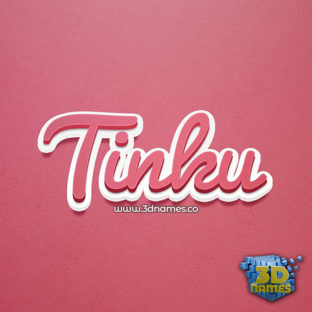 tinku in Red Scribble style - 3D name wallpaper
