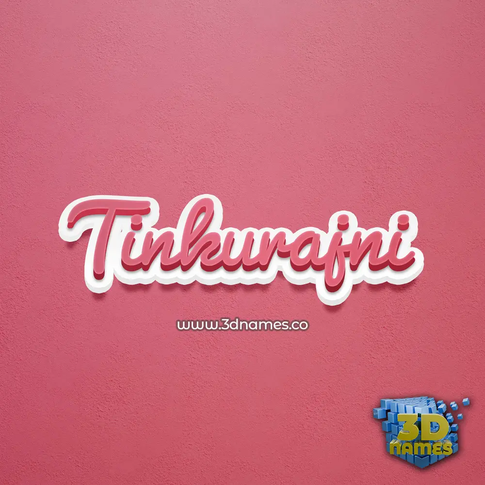 tinkurajni in Red Scribble style - 3D name wallpaper