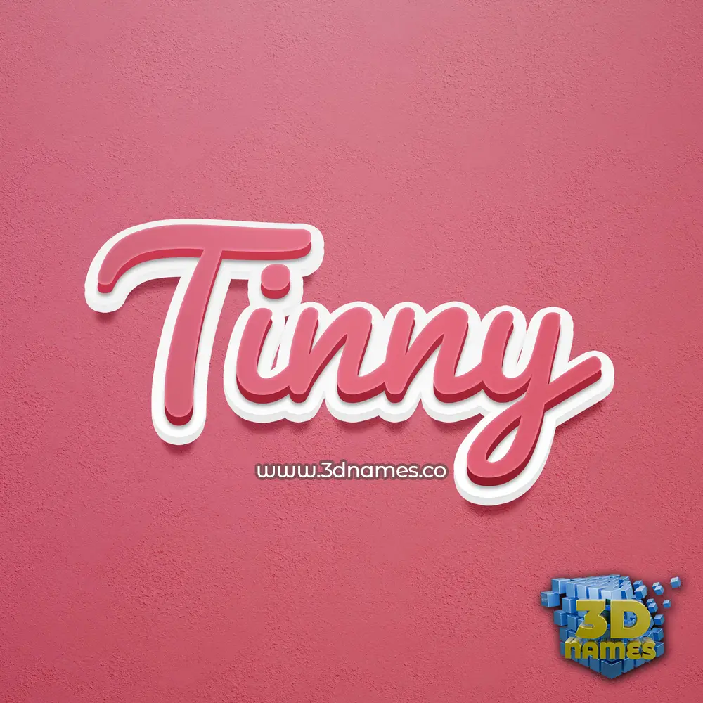 tinny in Red Scribble style - 3D name wallpaper