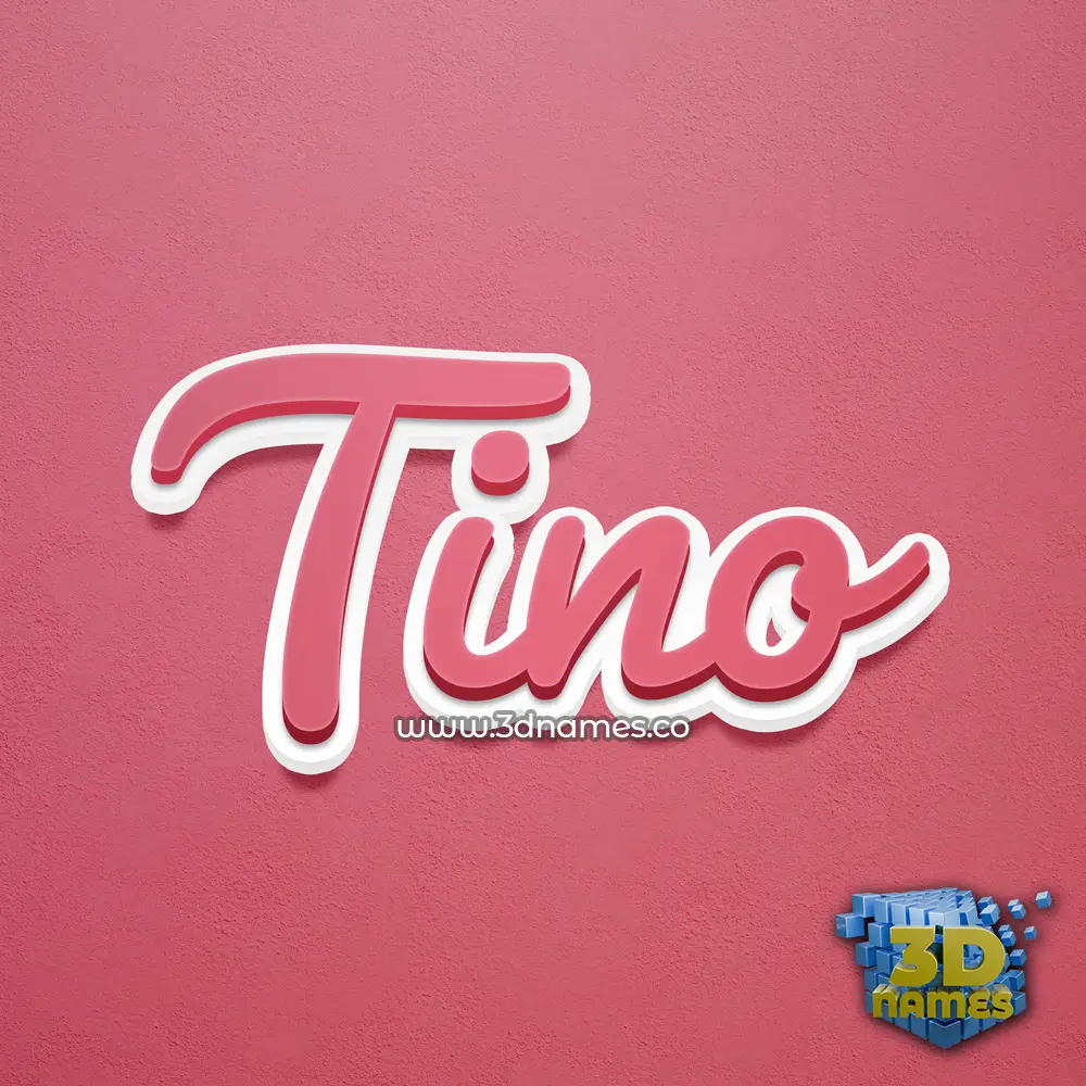 tino in Red Scribble style - 3D name wallpaper