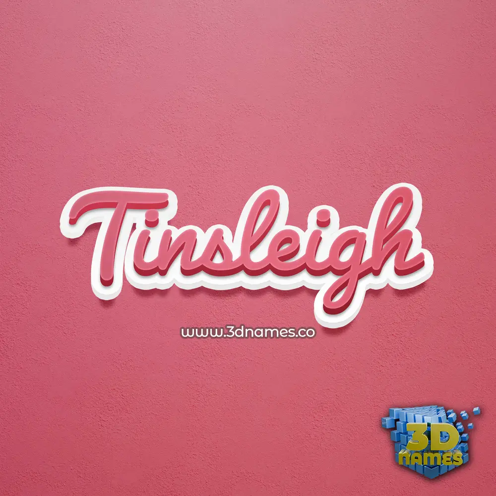 tinsleigh in Red Scribble style - 3D name wallpaper