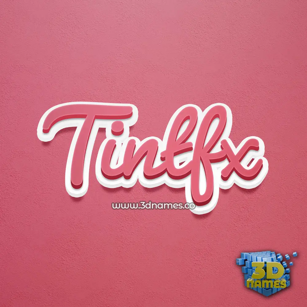 tintfx in Red Scribble style - 3D name wallpaper