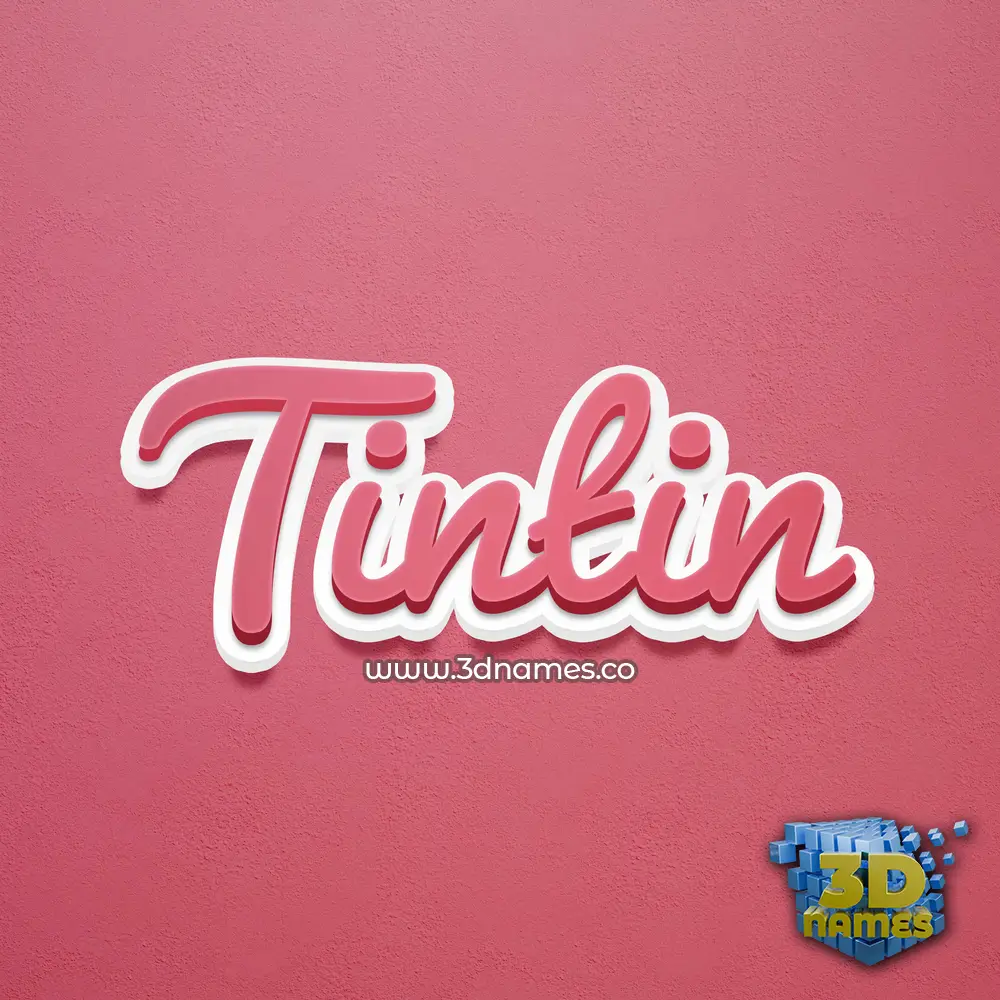 tintin in Red Scribble style - 3D name wallpaper