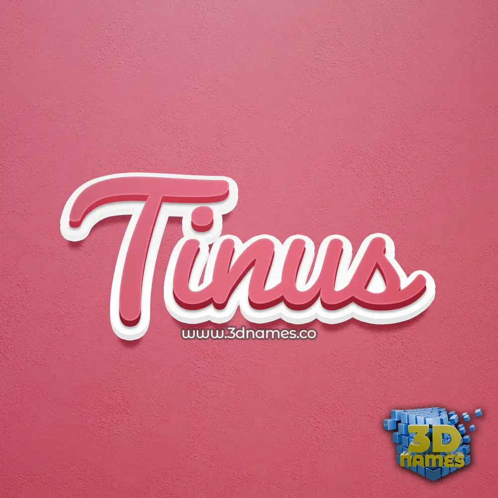 tinus in Red Scribble style - 3D name wallpaper