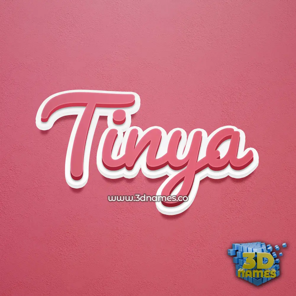 tinya in Red Scribble style - 3D name wallpaper