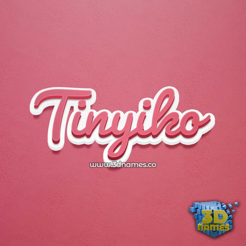 tinyiko in Red Scribble style - 3D name wallpaper
