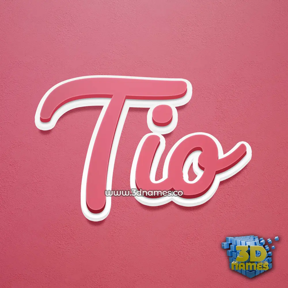tio in Red Scribble style - 3D name wallpaper