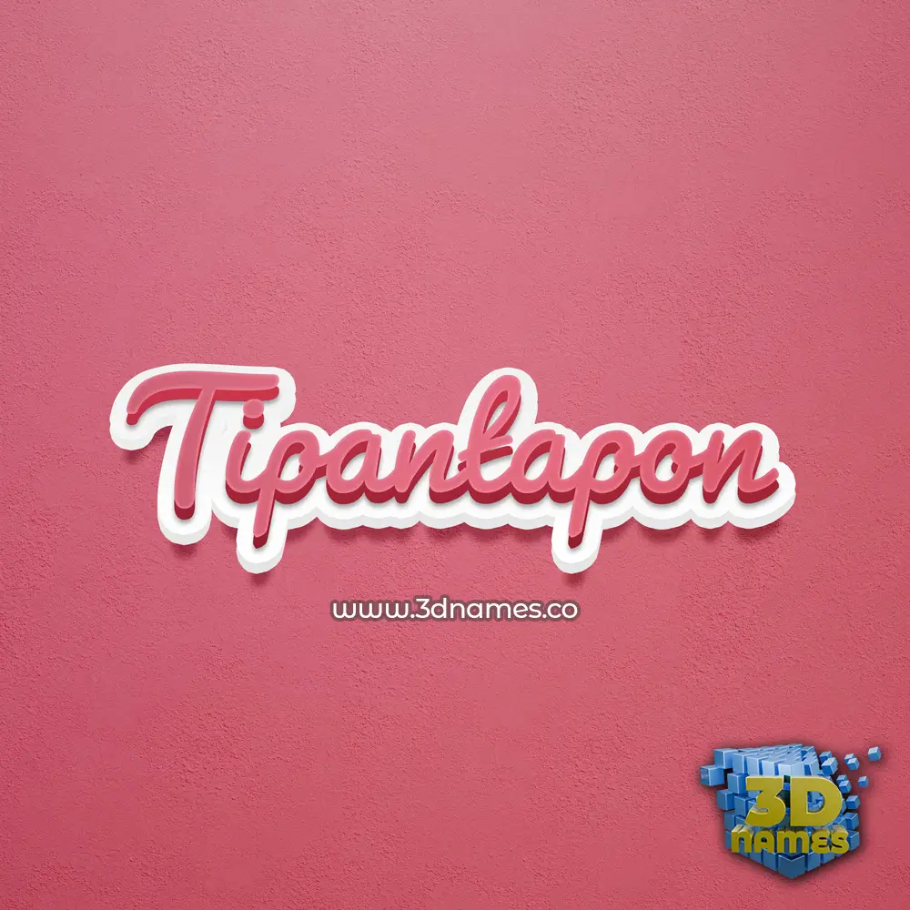tipantapon in Red Scribble style - 3D name wallpaper