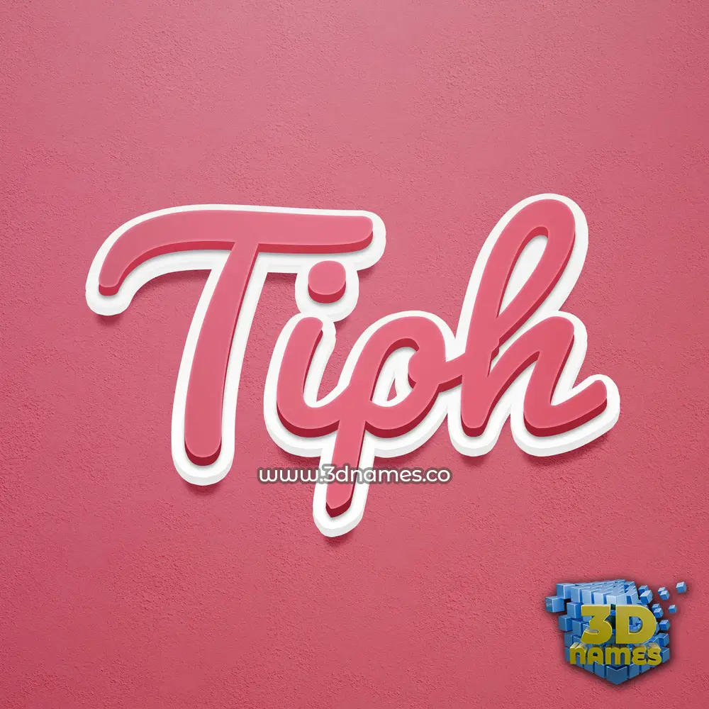 tiph in Red Scribble style - 3D name wallpaper