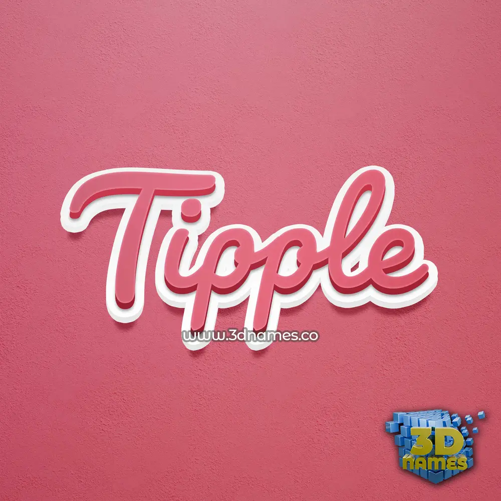 tipple in Red Scribble style - 3D name wallpaper