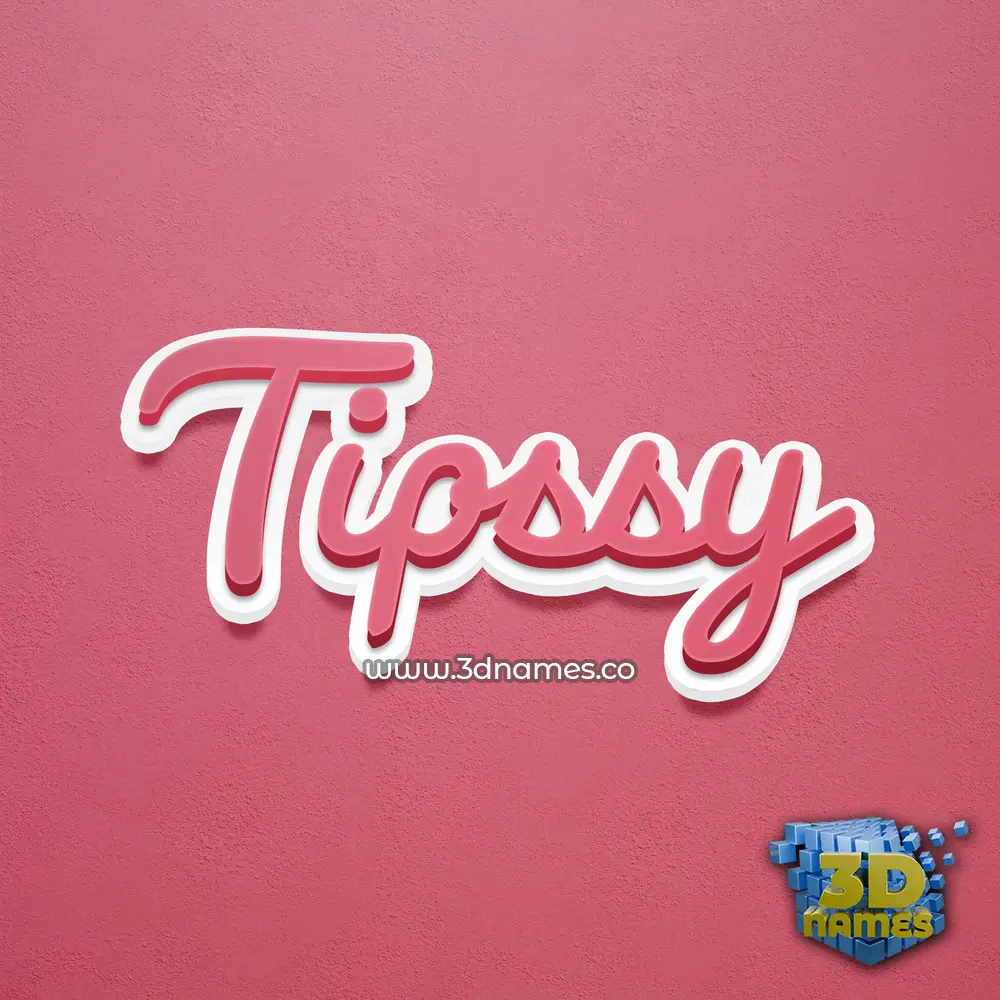 tipssy in Red Scribble style - 3D name wallpaper