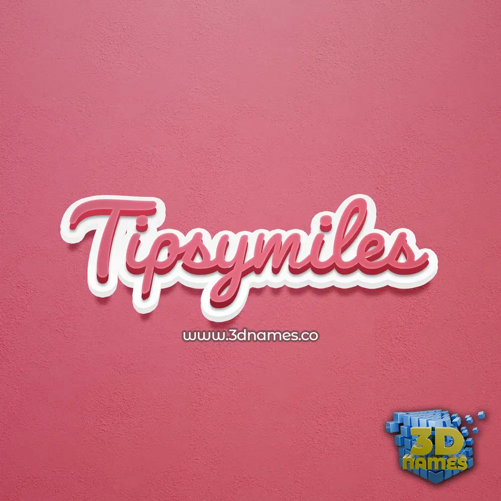 tipsymiles in Red Scribble style - 3D name wallpaper