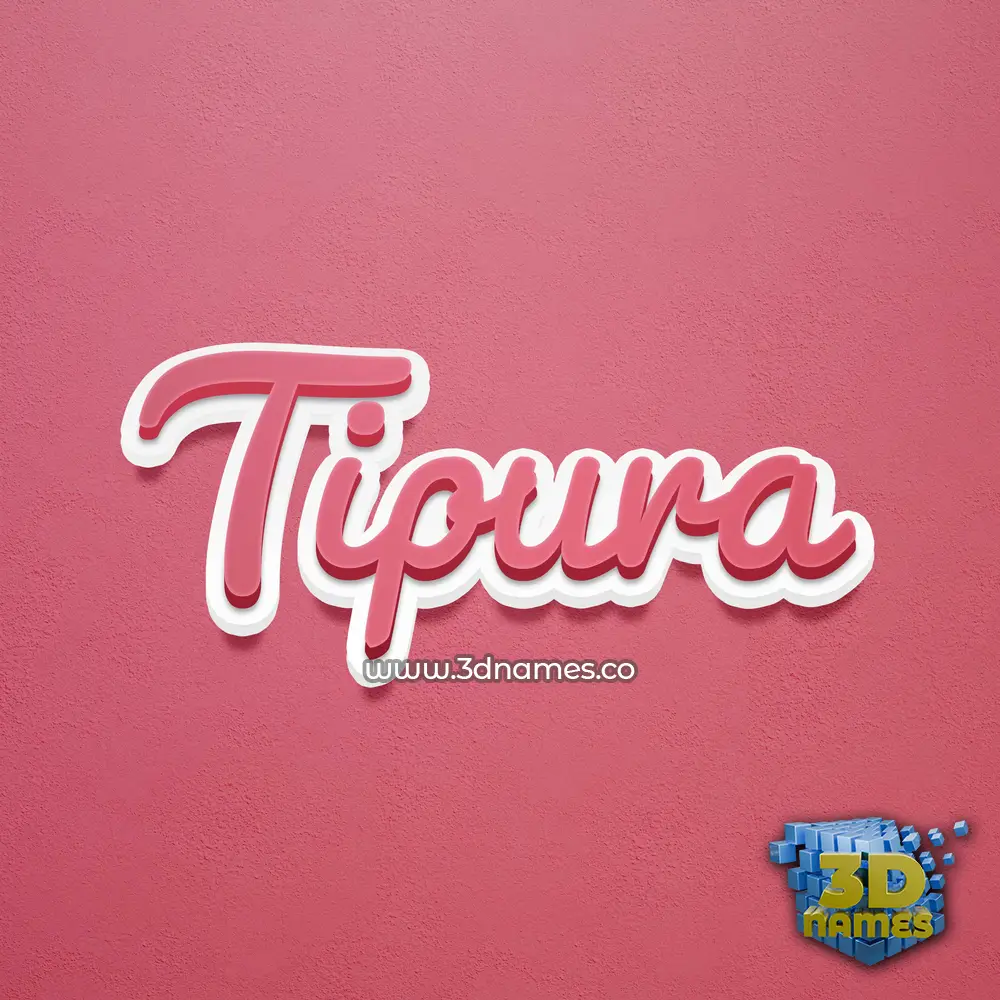 tipura in Red Scribble style - 3D name wallpaper