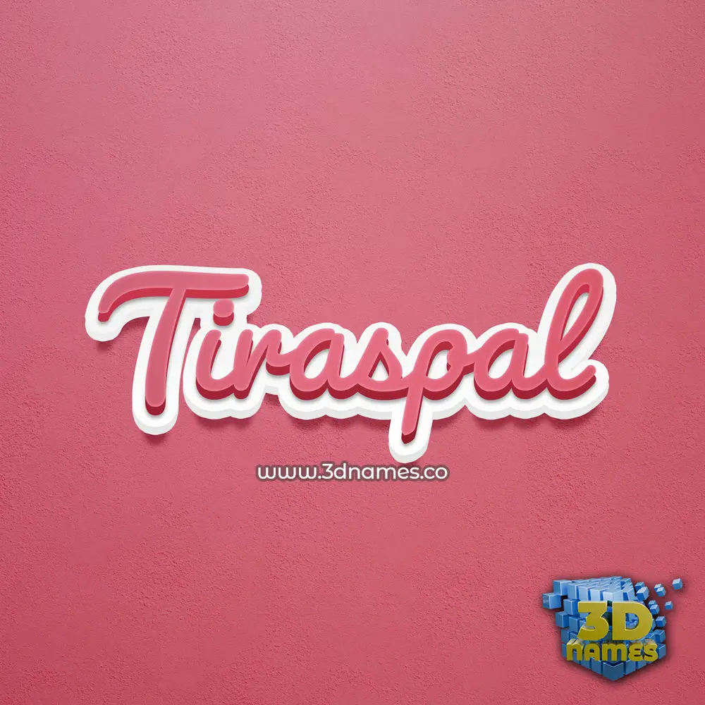 tiraspal in Red Scribble style - 3D name wallpaper