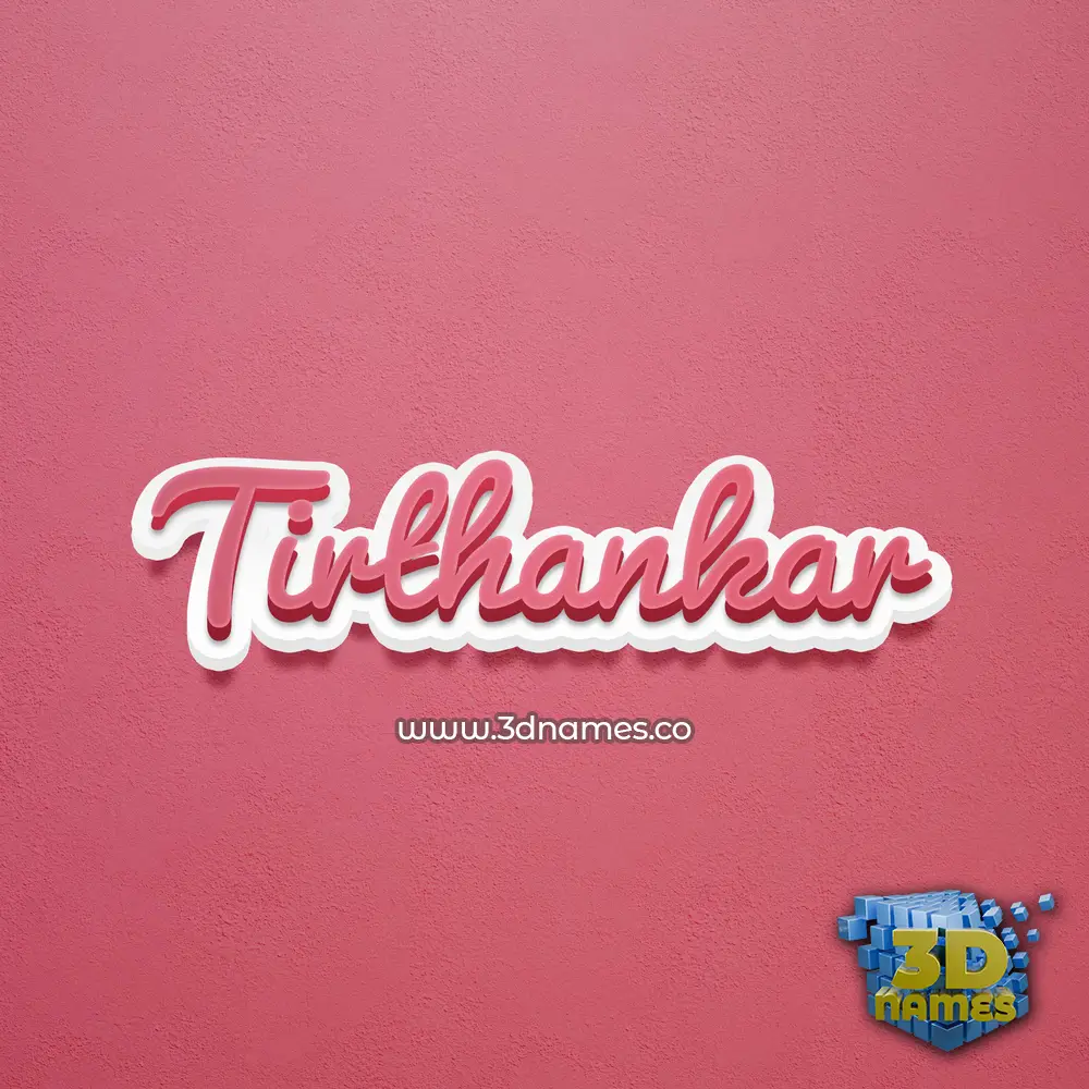 tirthankar in Red Scribble style - 3D name wallpaper