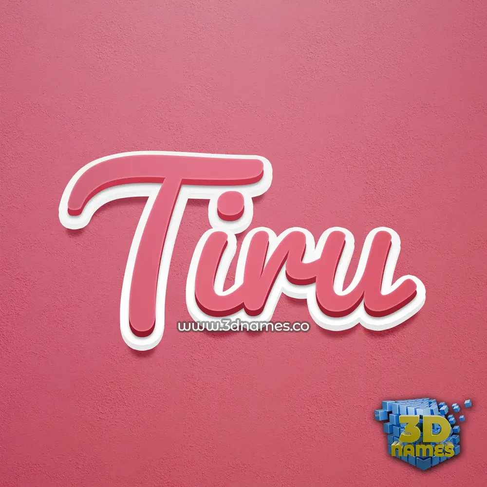 tiru in Red Scribble style - 3D name wallpaper