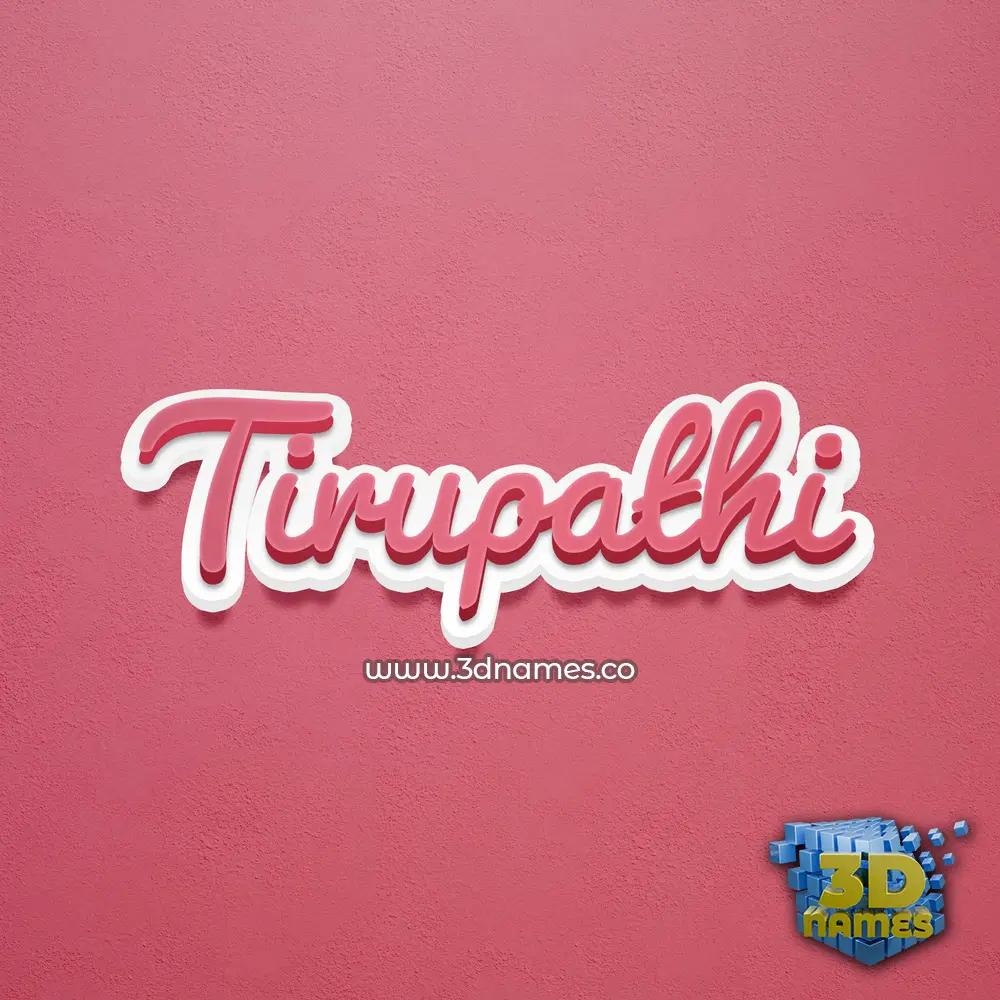 tirupathi in Red Scribble style - 3D name wallpaper