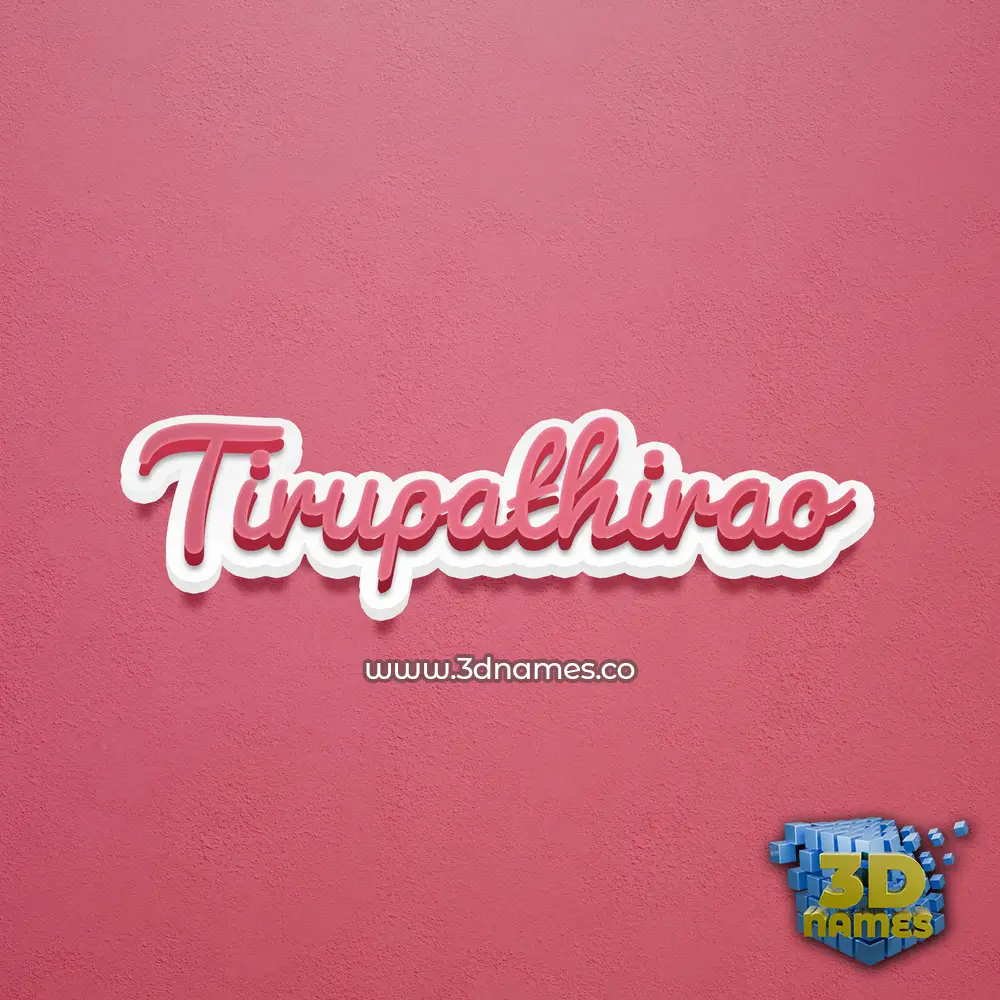 tirupathirao in Red Scribble style - 3D name wallpaper