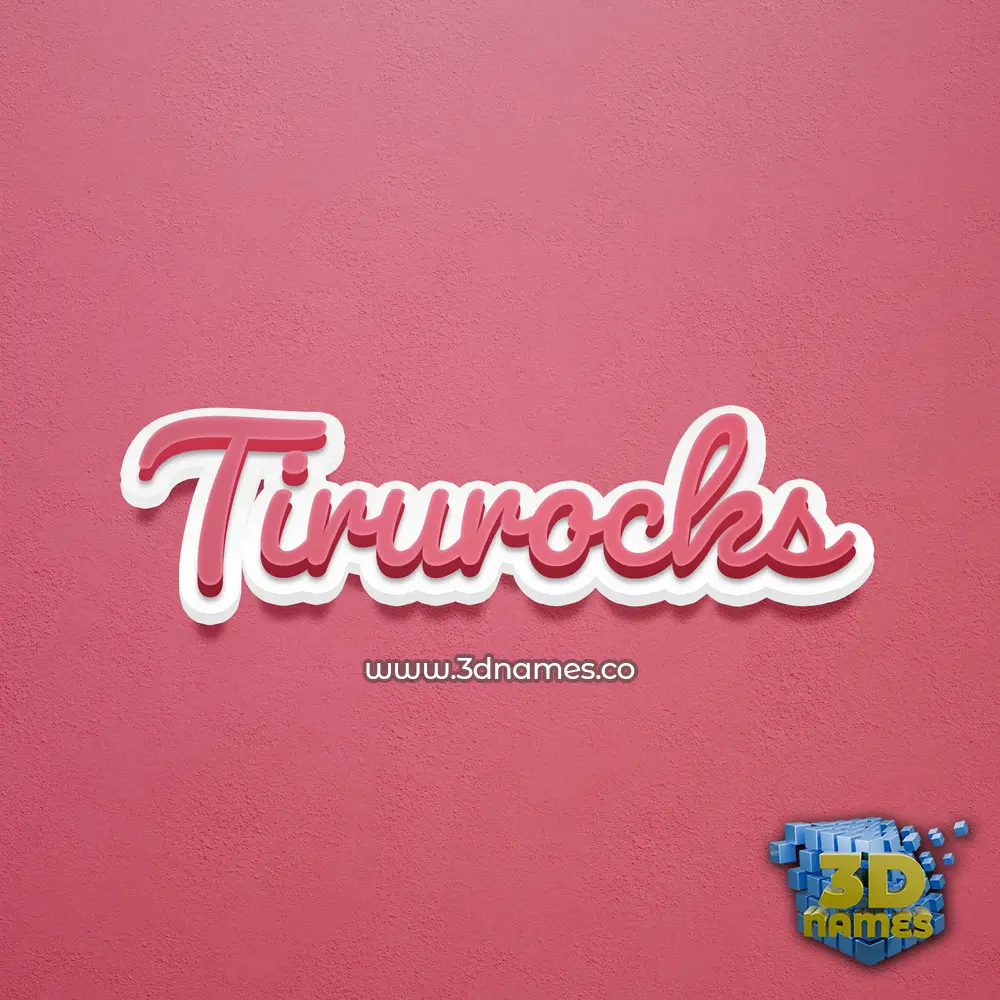 tirurocks in Red Scribble style - 3D name wallpaper