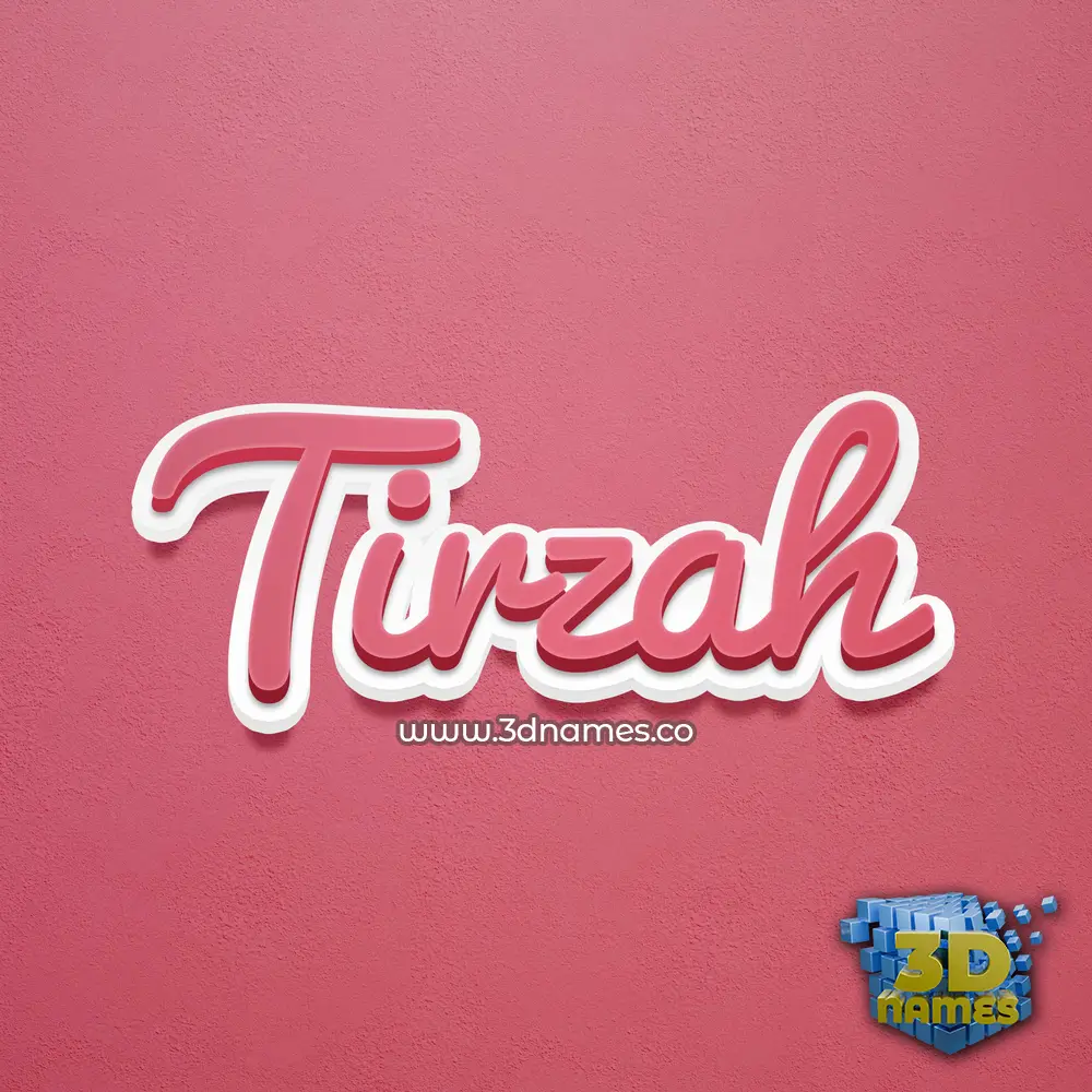 tirzah in Red Scribble style - 3D name wallpaper