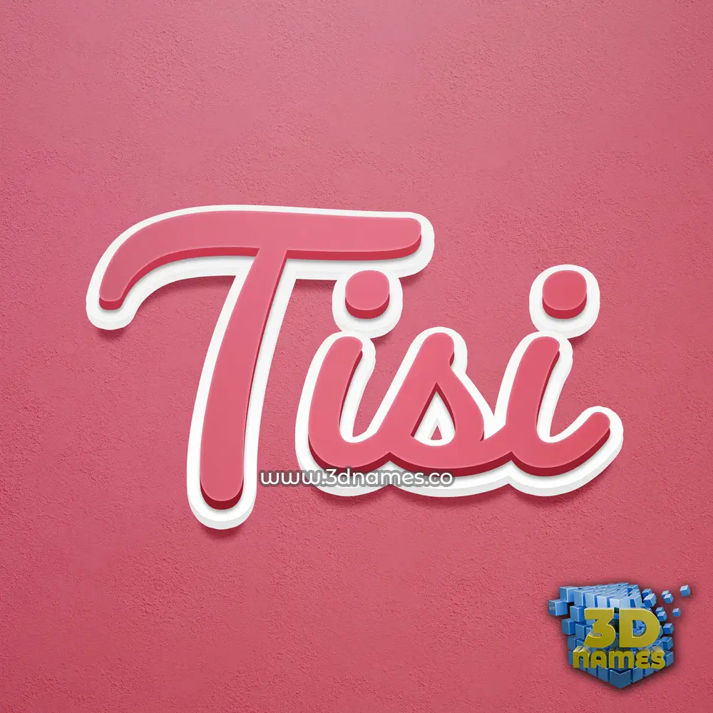 tisi in Red Scribble style - 3D name wallpaper