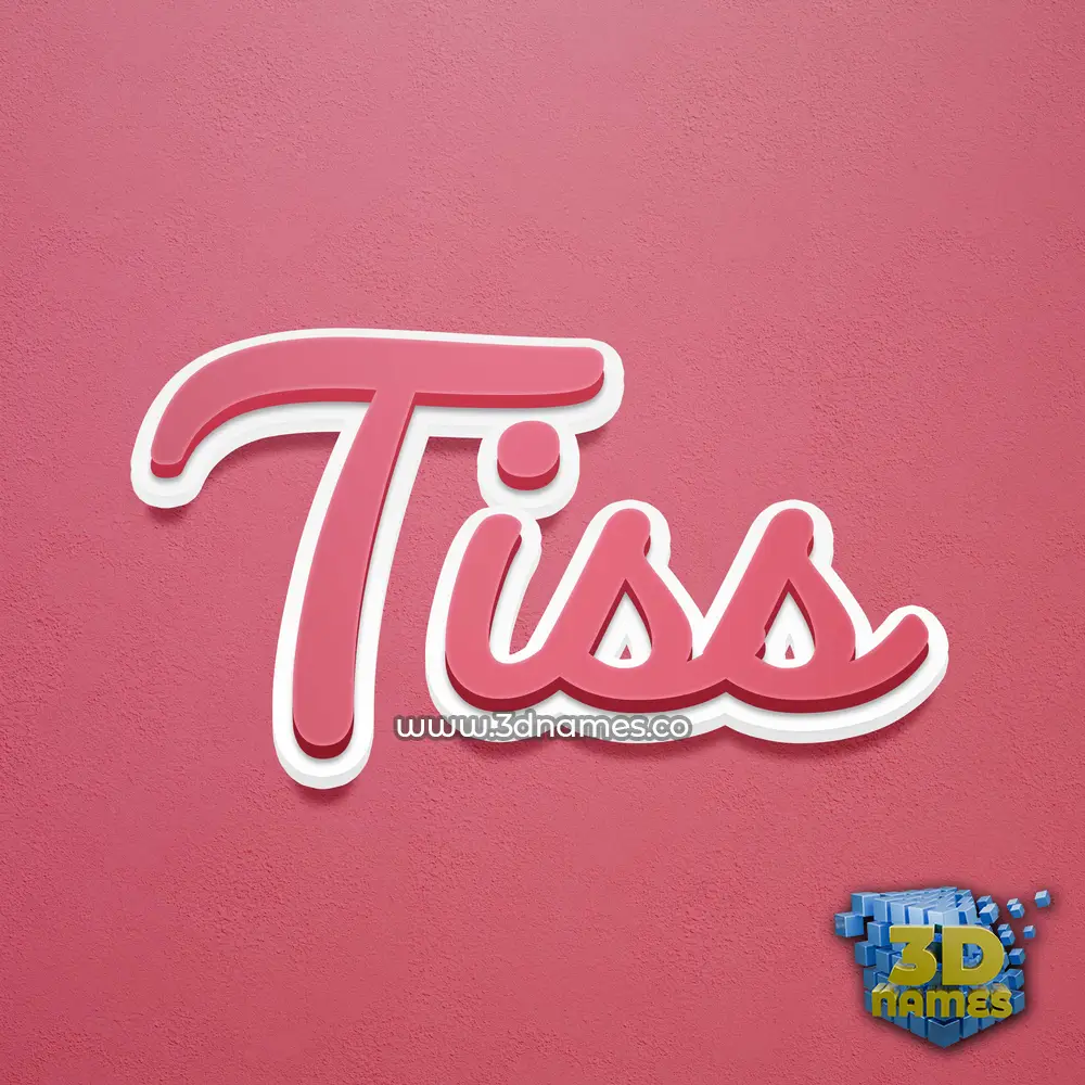tiss in Red Scribble style - 3D name wallpaper