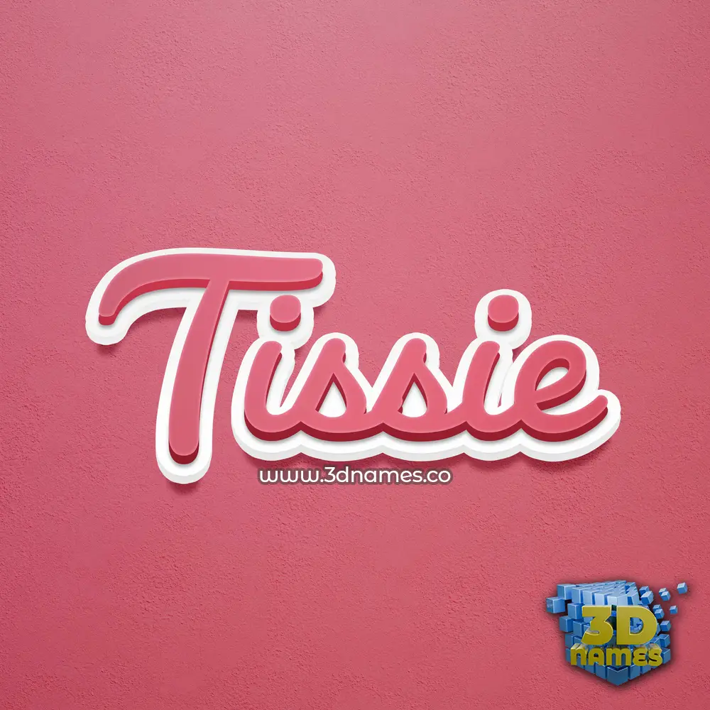 tissie in Red Scribble style - 3D name wallpaper