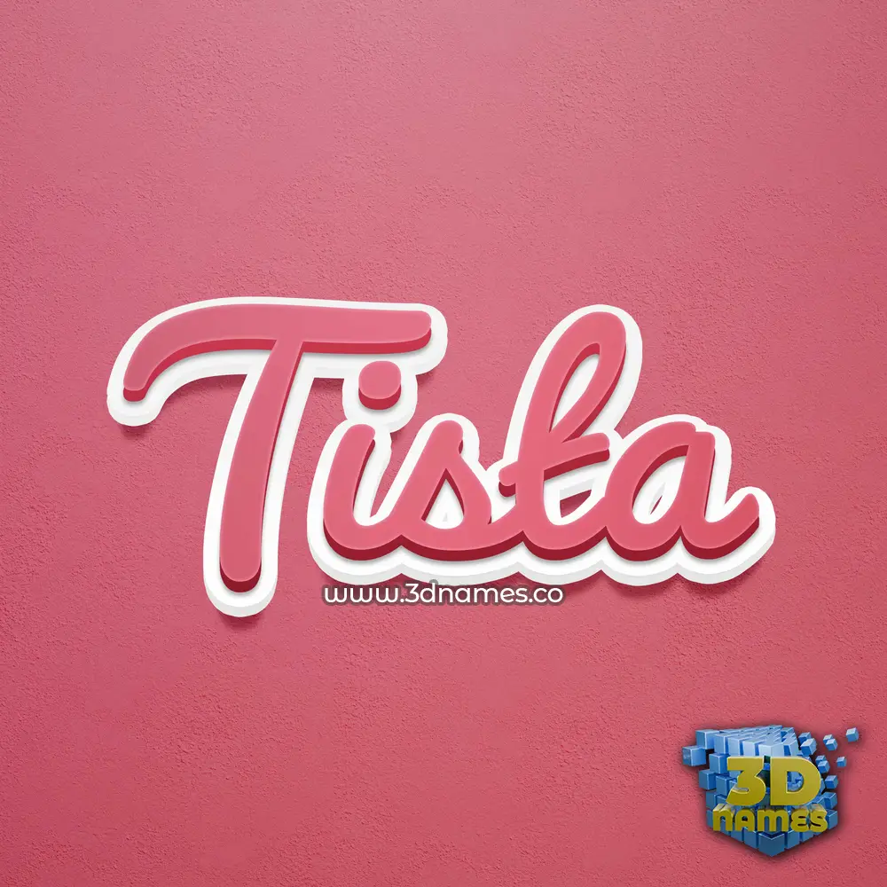 tista in Red Scribble style - 3D name wallpaper