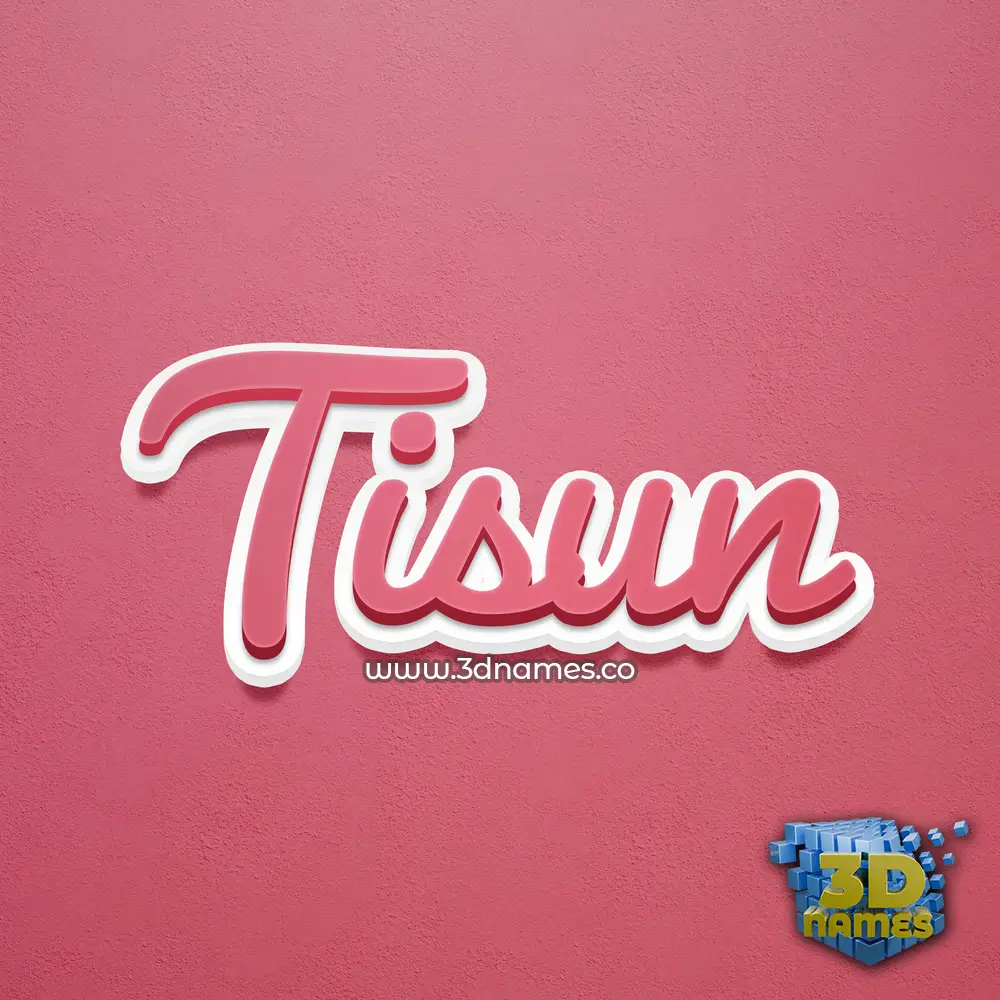 tisun in Red Scribble style - 3D name wallpaper